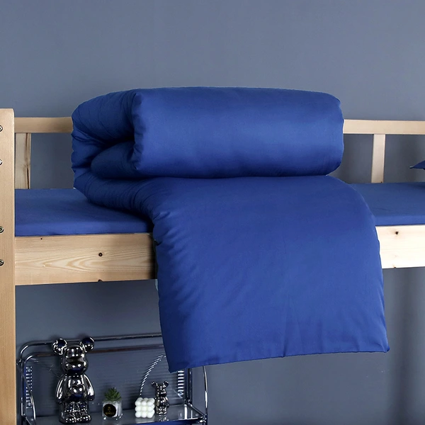 Cotton Three-Piece Quilt Cover Bed Sheet Fire Unit Dormitory Single ding Flame Blue school bedding set