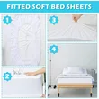 Soft Cotton White Hospital Bed Sheets - Fully Fitted
