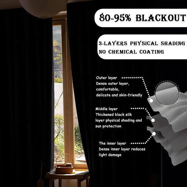Blackout Room Divider Curtains with Hooks