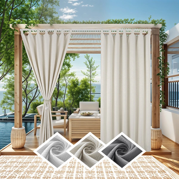 Outdoor Jacquard Waterproof Curtain Sale