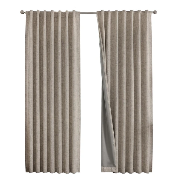 100% Full Shading Faux Linen Curtains for Wholesale
