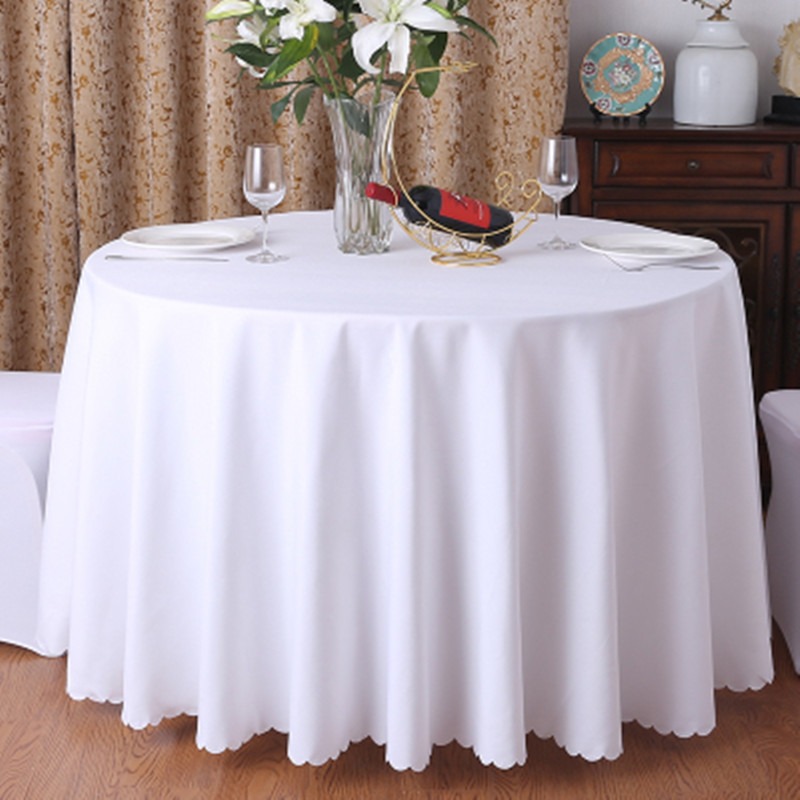 Solid Color Round Tablecloth for Events