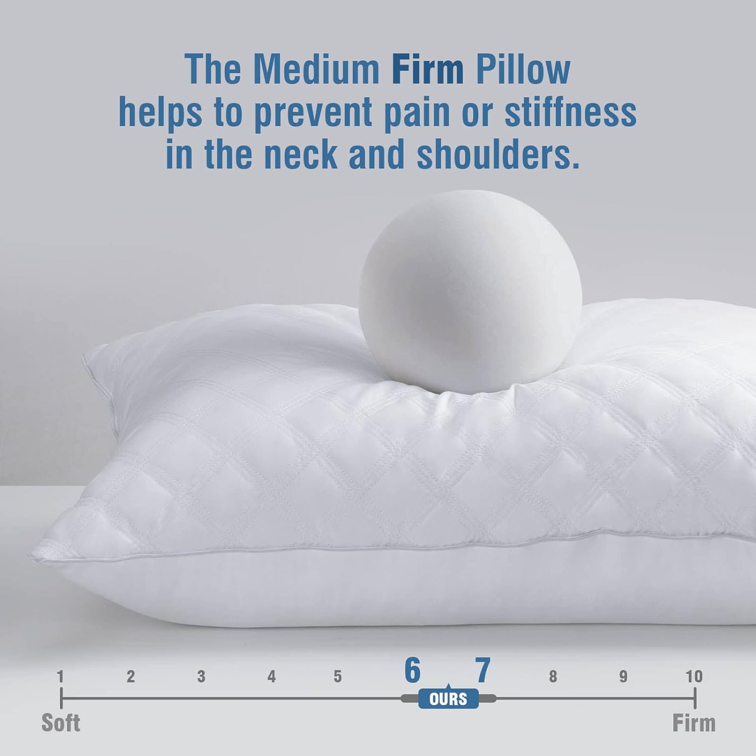 Medium Firm Down Bed Pillows - Set of 2