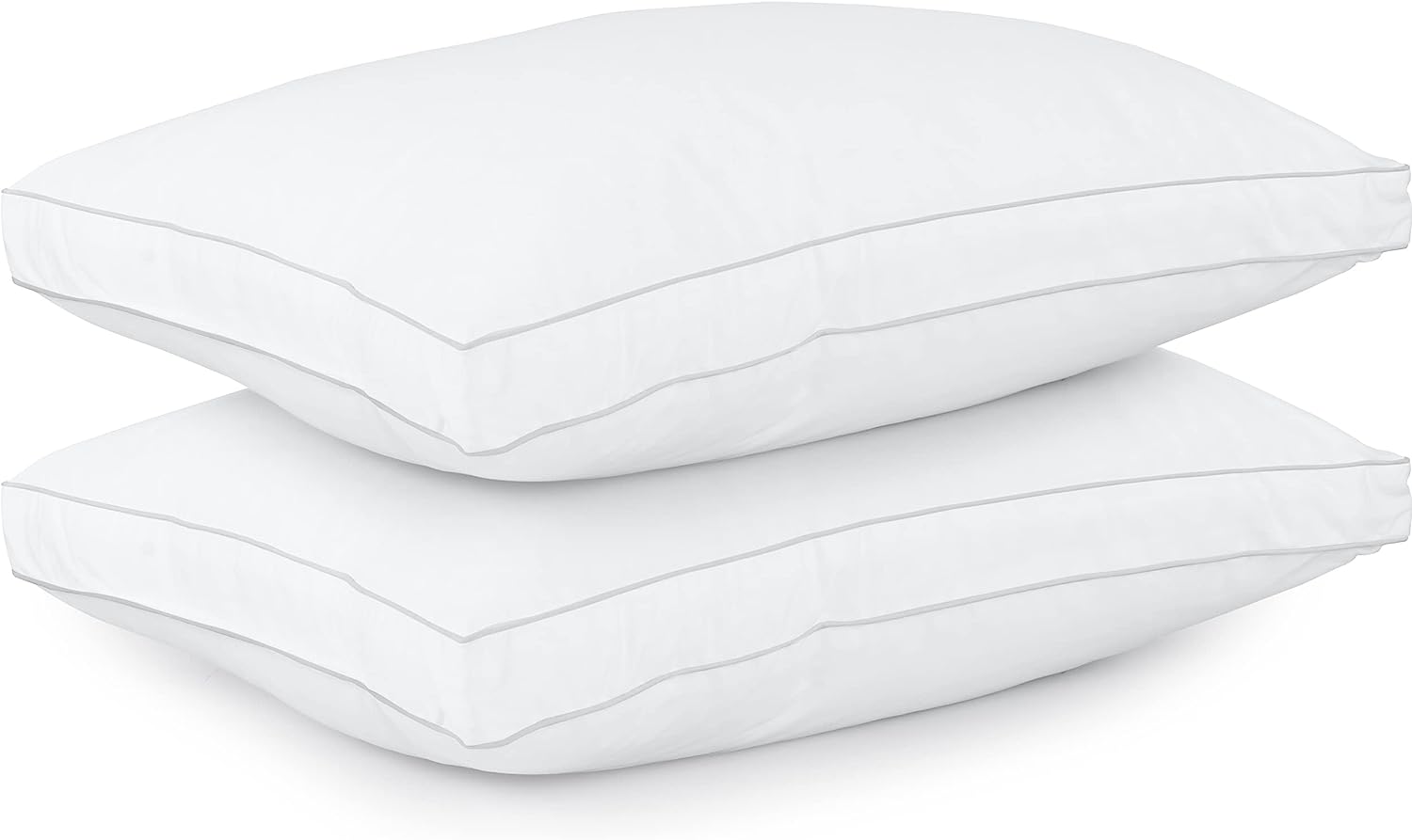 Cooling Gusseted Bed Pillows for Sleepers - Set of 2