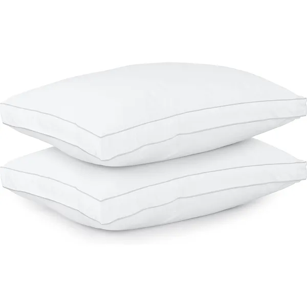 Cooling Gusseted Bed Pillows for Sleepers - Set of 2