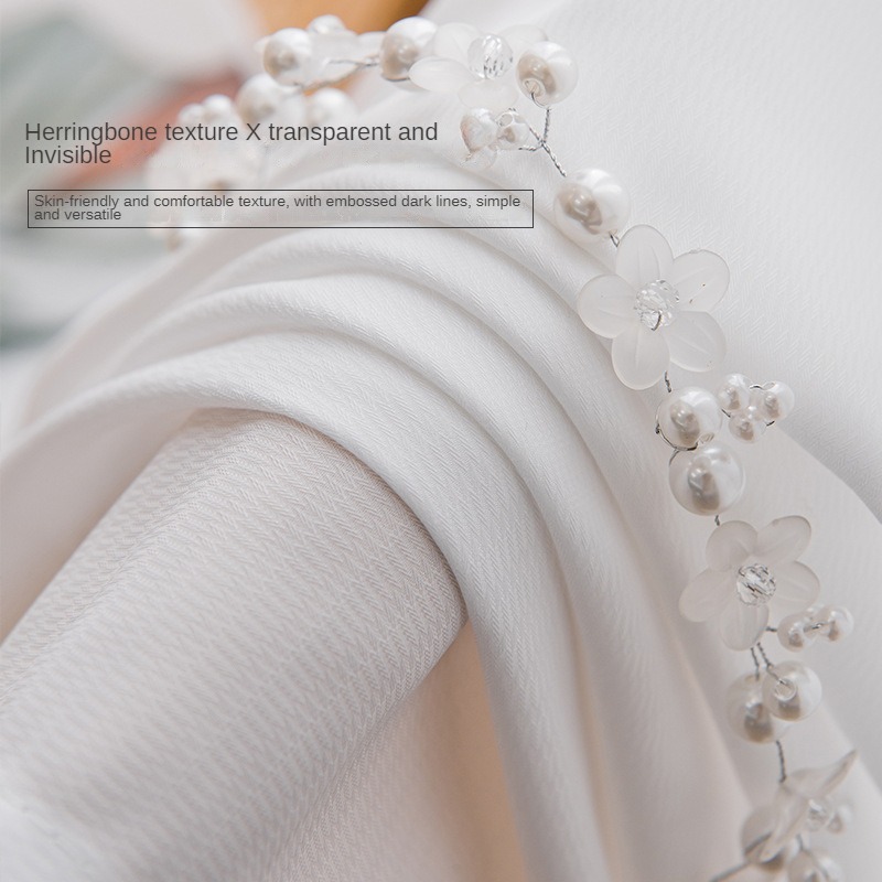 Thickened Fishtail Sheer Curtain with Fishbone Pattern