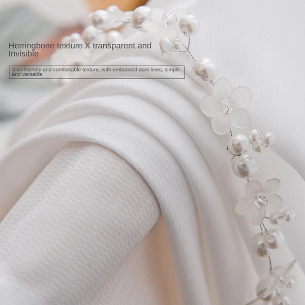 Thickened Fishtail Sheer Curtain with Fishbone Pattern