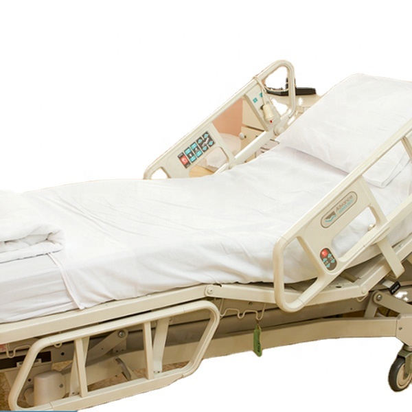 Hospital Bed Sheet Fabric T/C 50/30s Plain White