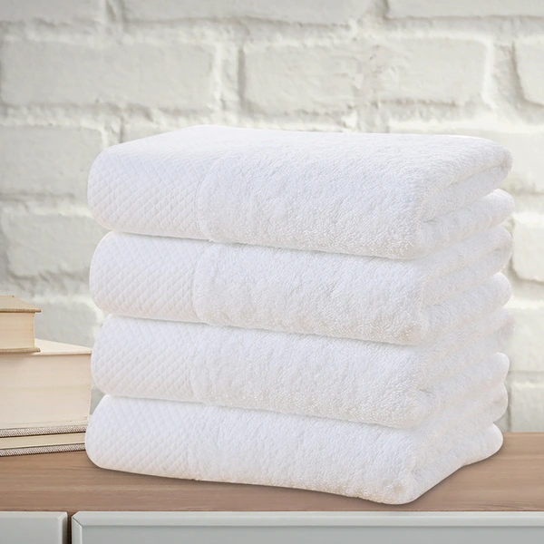 Luxury 16S Platinum Satin Border Bath Towel - Runchao