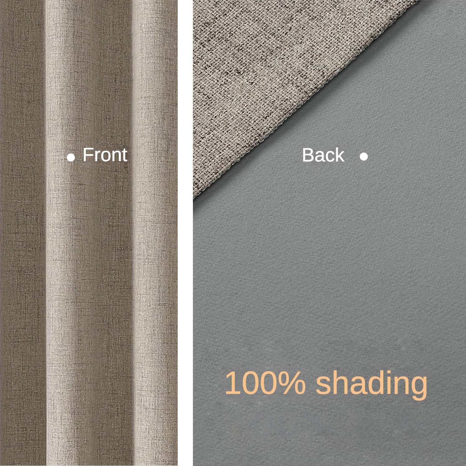100% Full Shading Faux Linen Curtains for Wholesale