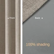 100% Full Shading Faux Linen Curtains for Wholesale