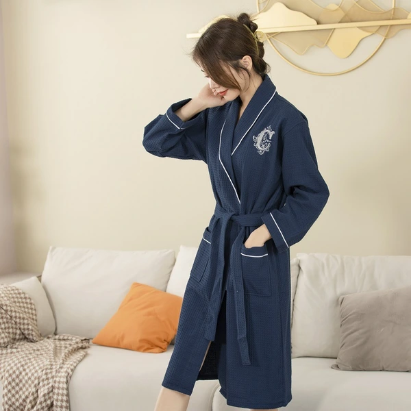 Customizable Cotton Bathrobe for Couples
