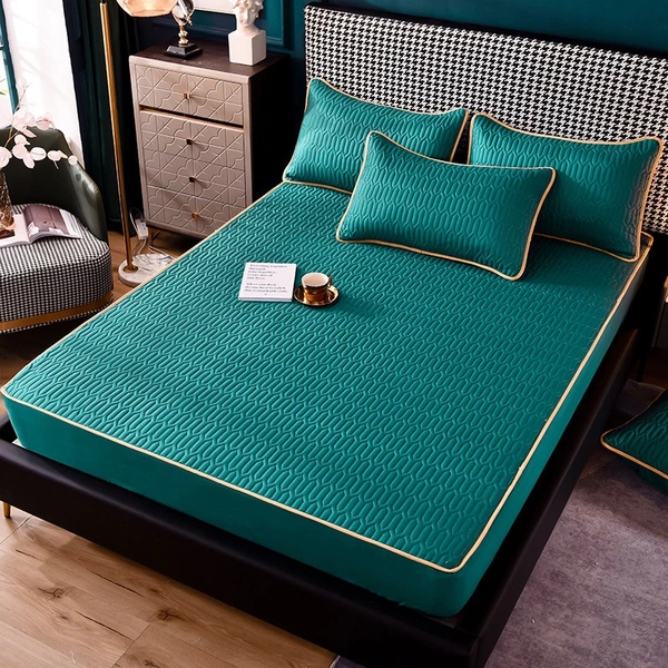 Quilted Polycotton Mattress Protective Cover Set