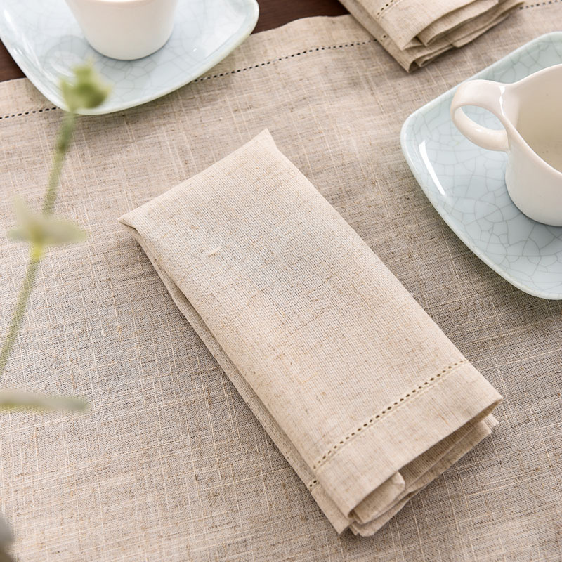 Embroidered Cotton and Linen Napkin Cloth for Weddings