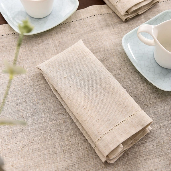 Embroidered Cotton and Linen Napkin Cloth for Weddings