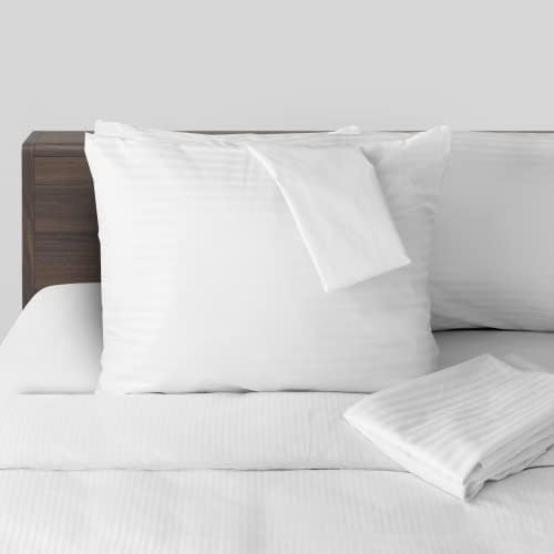 Waterproof 100% Cotton Pillow Protector with Zipper - 20 x 30 Inches