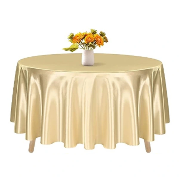 Modern Solid Color Round Tablecloth for Weddings