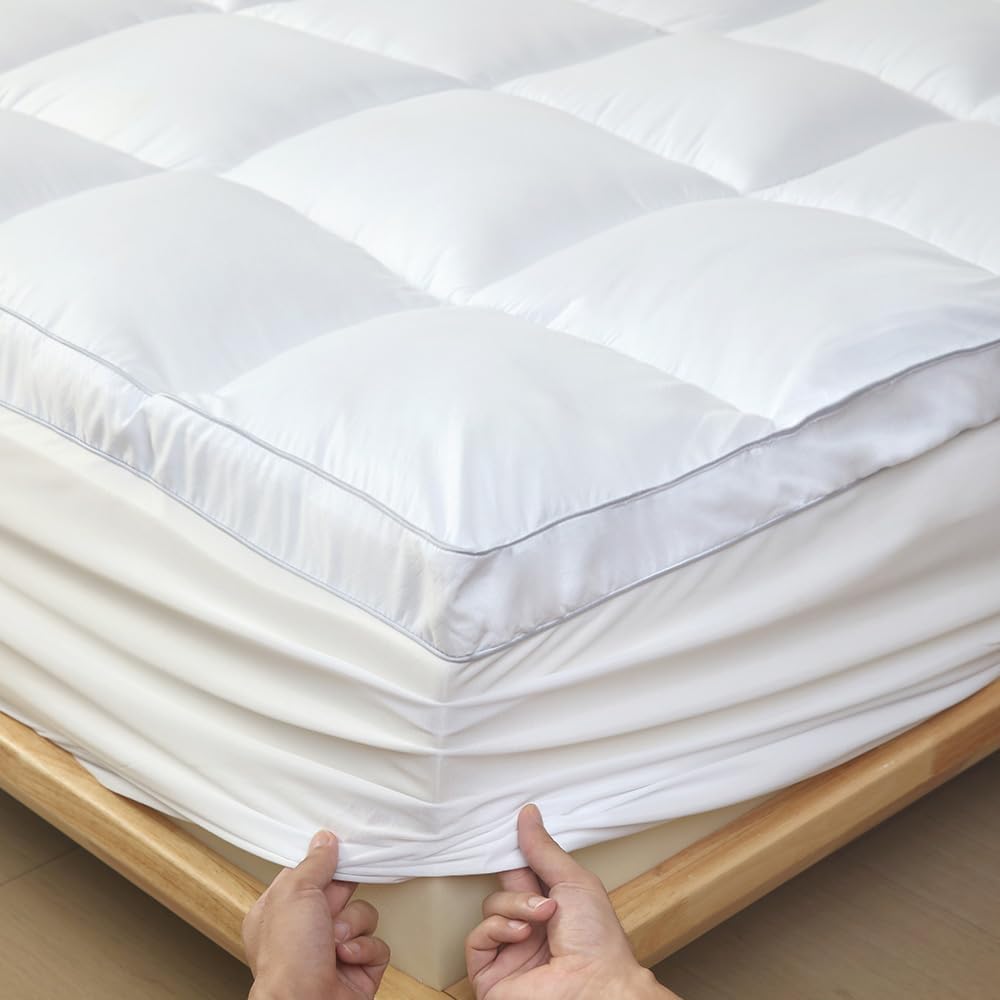 Luxury Cooling Mattress Pad Topper with Pillow Top