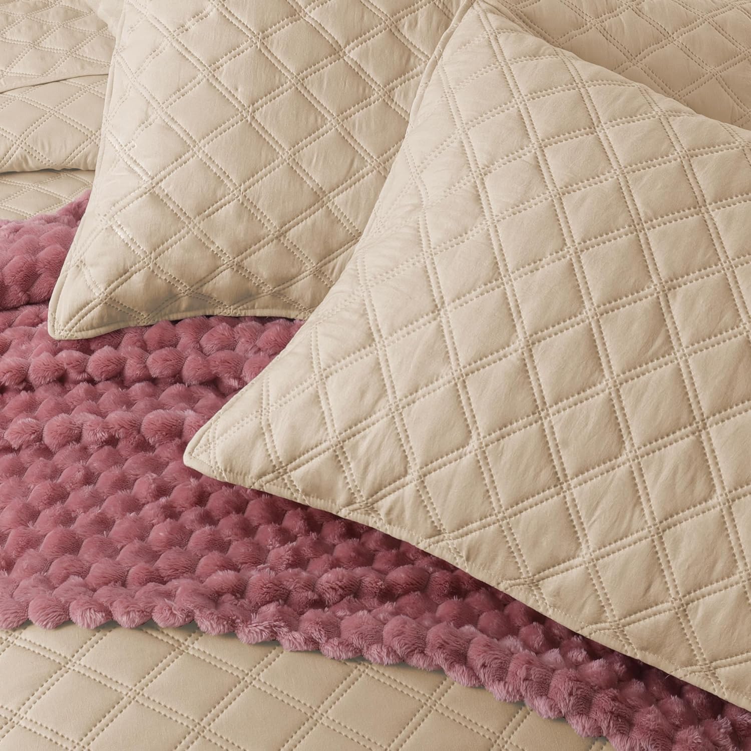 Soft Beige Bone Quilts for All Seasons
