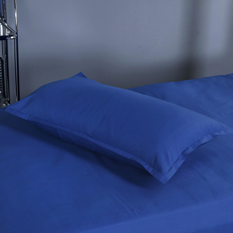 Cotton Three-Piece Quilt Cover Bed Sheet Fire Unit Dormitory Single ding Flame Blue school bedding set