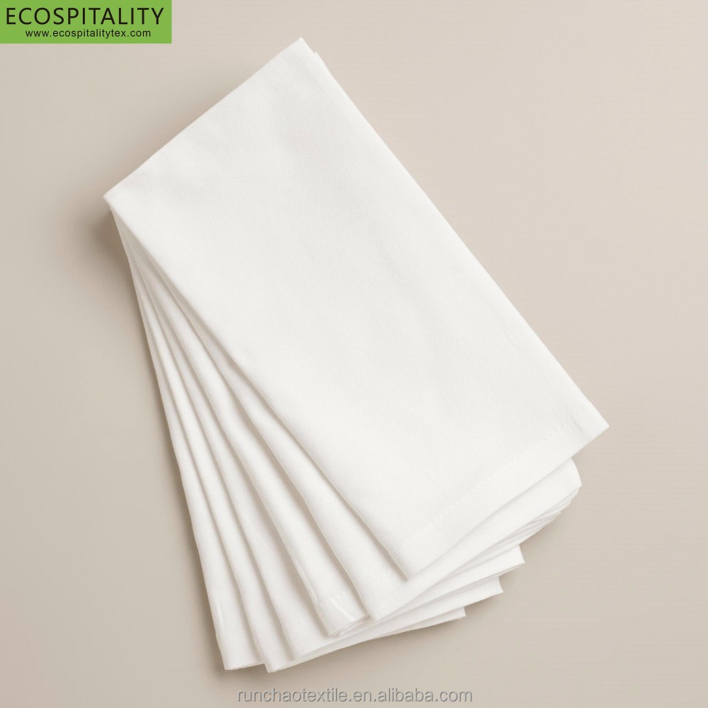Servilleta de mesa blanca 100% algodón de primera calidad