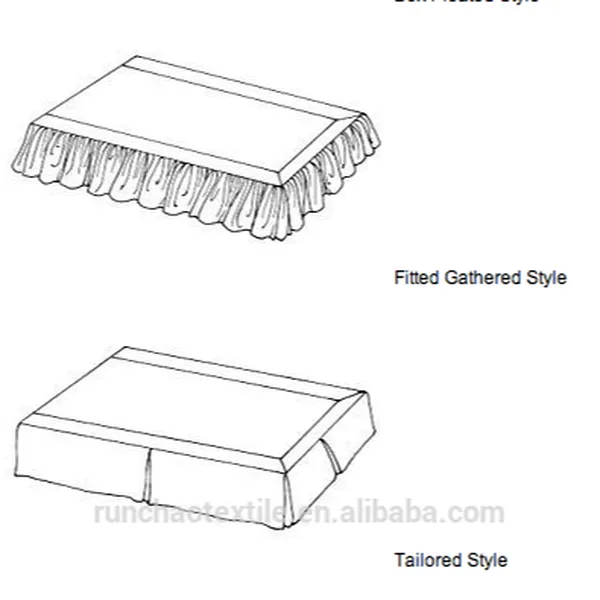 Decorative Fire Retardant Bed Skirt - 100% Polyester
