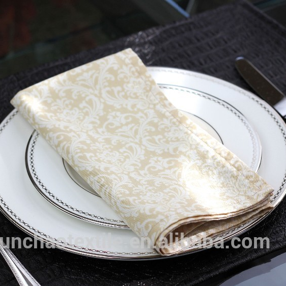 Servilleta de mesa lujosa 100% poliéster