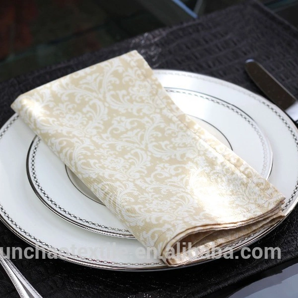 Servilleta de mesa lujosa 100% poliéster