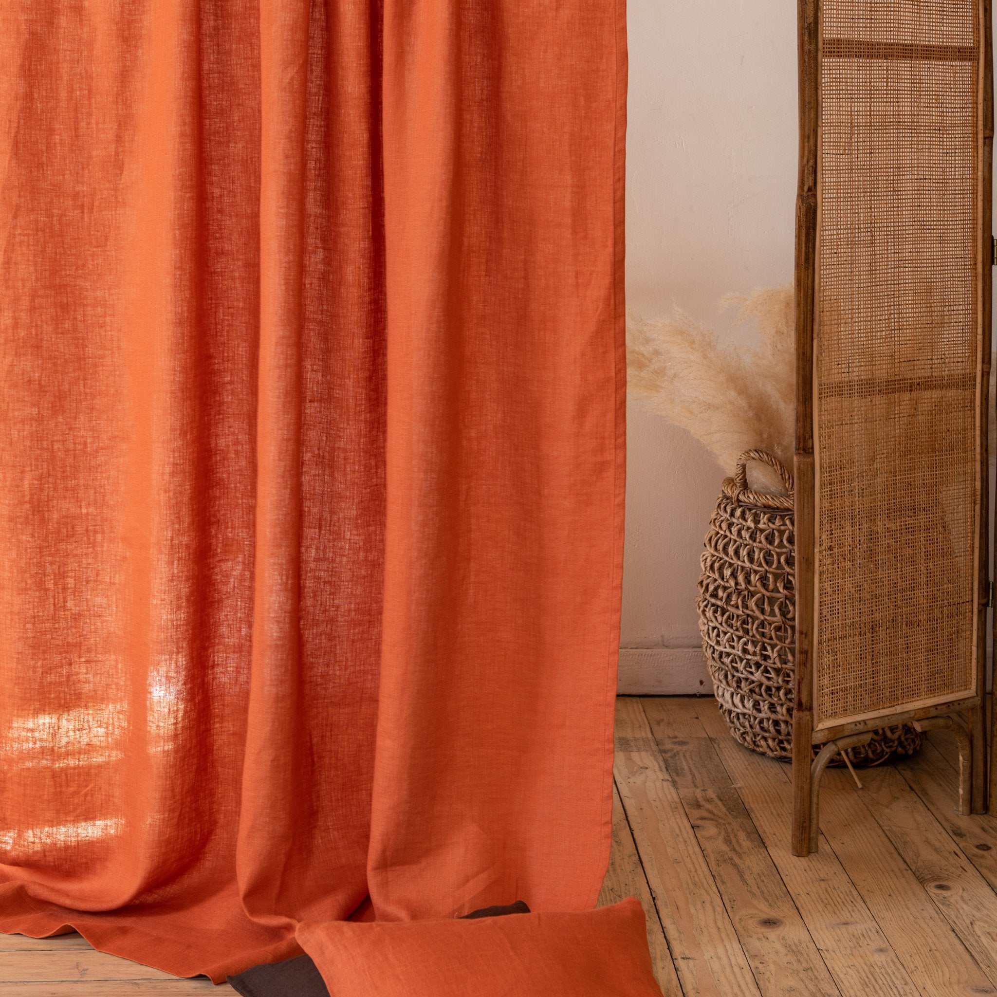 108 Inch Heavy Linen Blackout Curtain