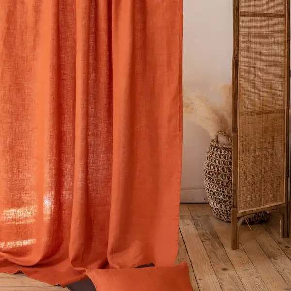 108 Inch Heavy Linen Blackout Curtain