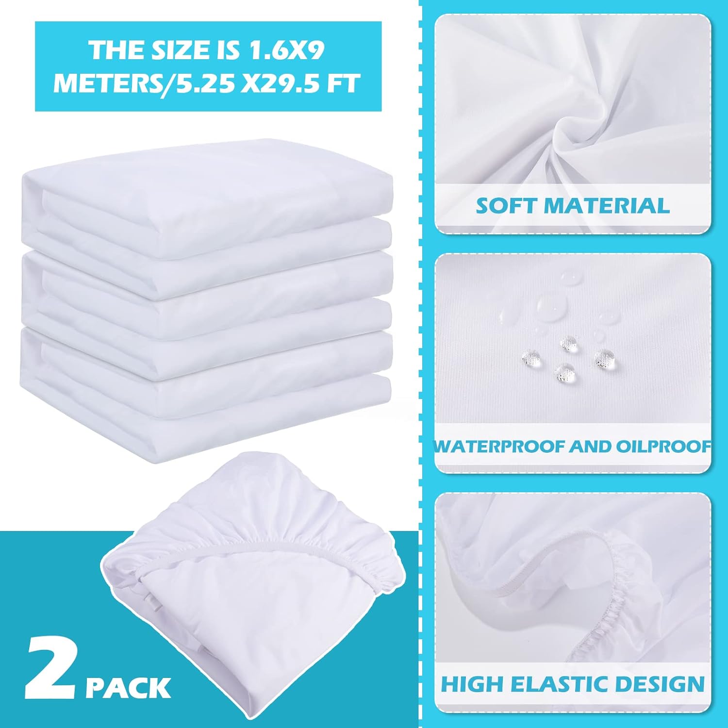 Soft Cotton White Hospital Bed Sheets - Fully Fitted