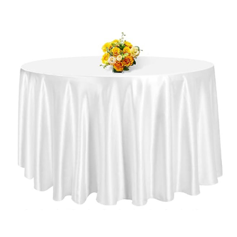 Modern Solid Color Round Tablecloth for Weddings