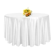 Modern Solid Color Round Tablecloth for Weddings