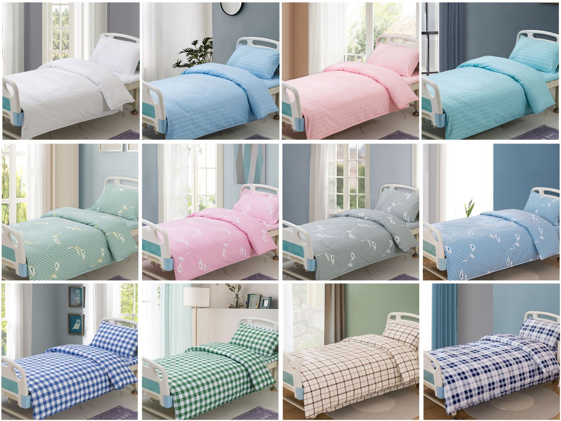 Thickened Polyester Cotton Medical Bed Set