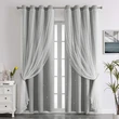 Double Layer Hollow Stars Mesh Curtains