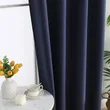 Extra Long Navy Blackout Curtains - 2 Panels for High Ceilings
