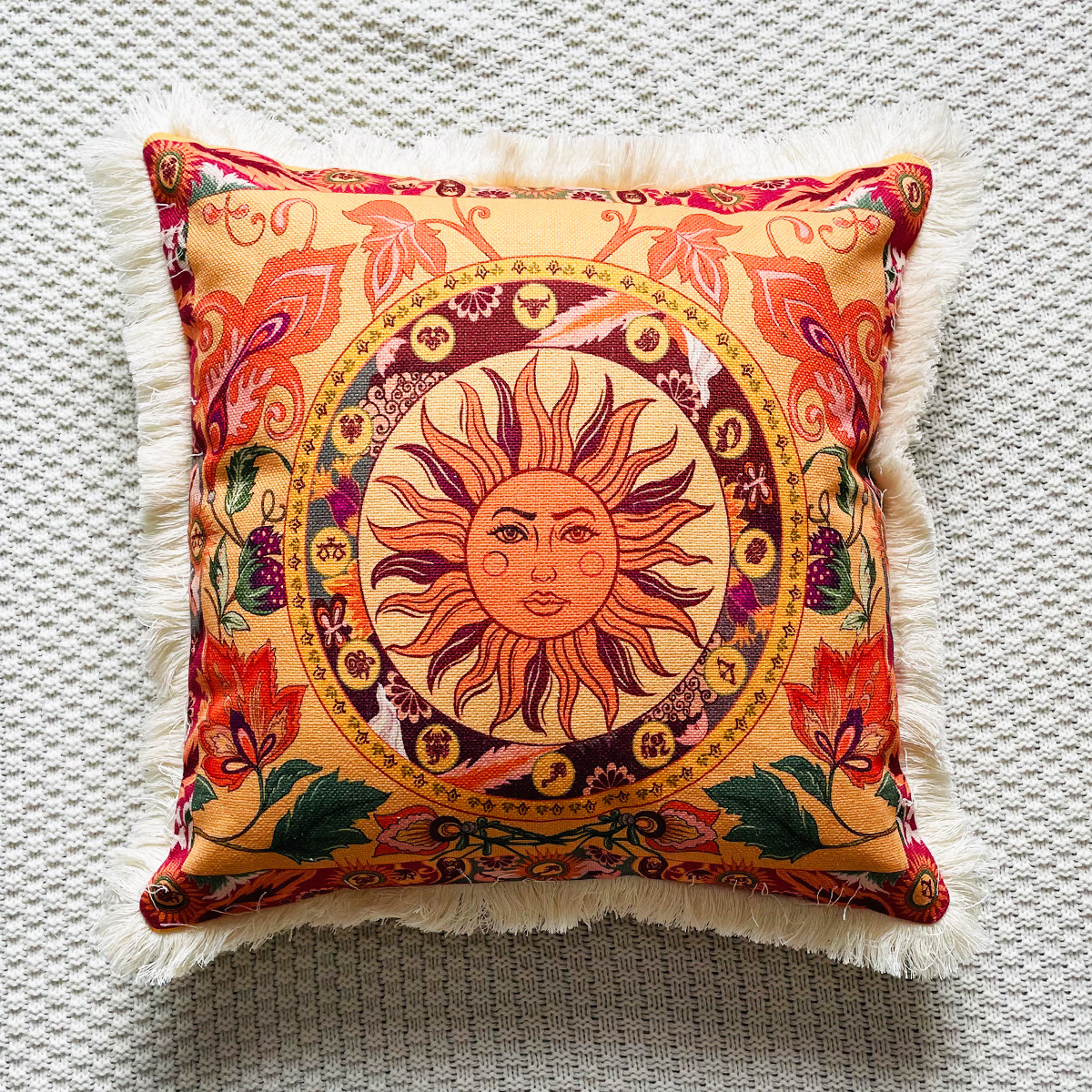 Fringe Decorative Cotton Linen Cushion Cover