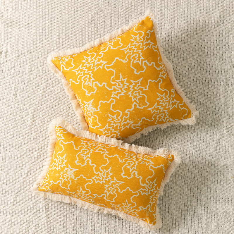 Fringe Decorative Cotton Linen Cushion Cover