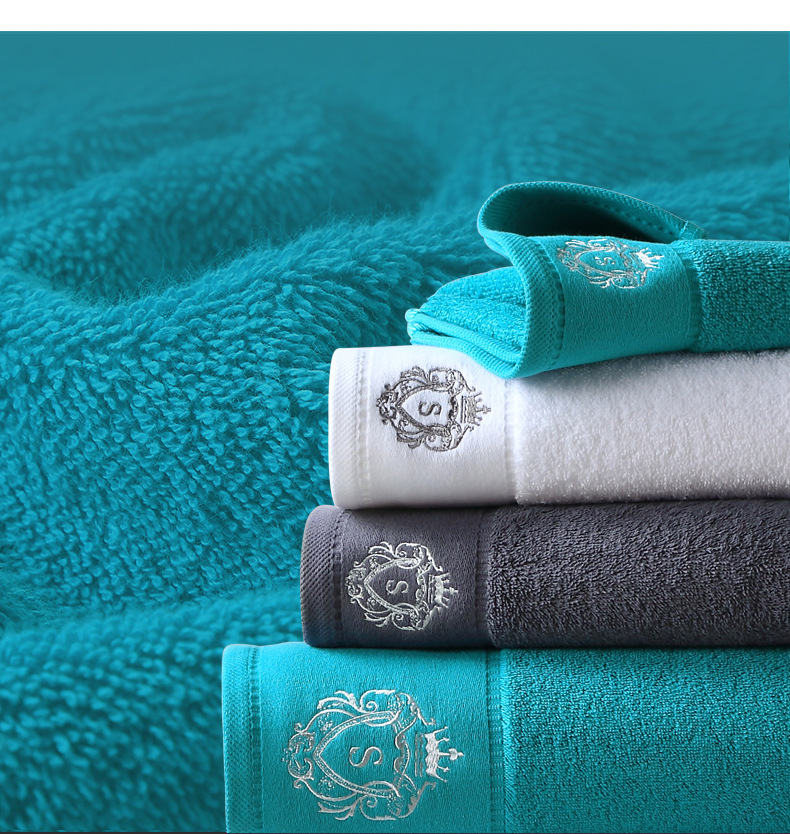 Wholesale Absorbent Cotton Towels for Hotels with Embroidery