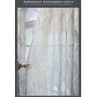 Light Transmission Nontransparent Curtain Gray Simple Modern Leaves Mesh Curtains Living Room Bedroom Half Shade Yarn