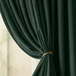 Luxury Emerald Green Velvet Blackout Curtains - Thermal Insulated Drapes