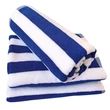 Thick Cotton Beach Towel - Blue & White Stripes