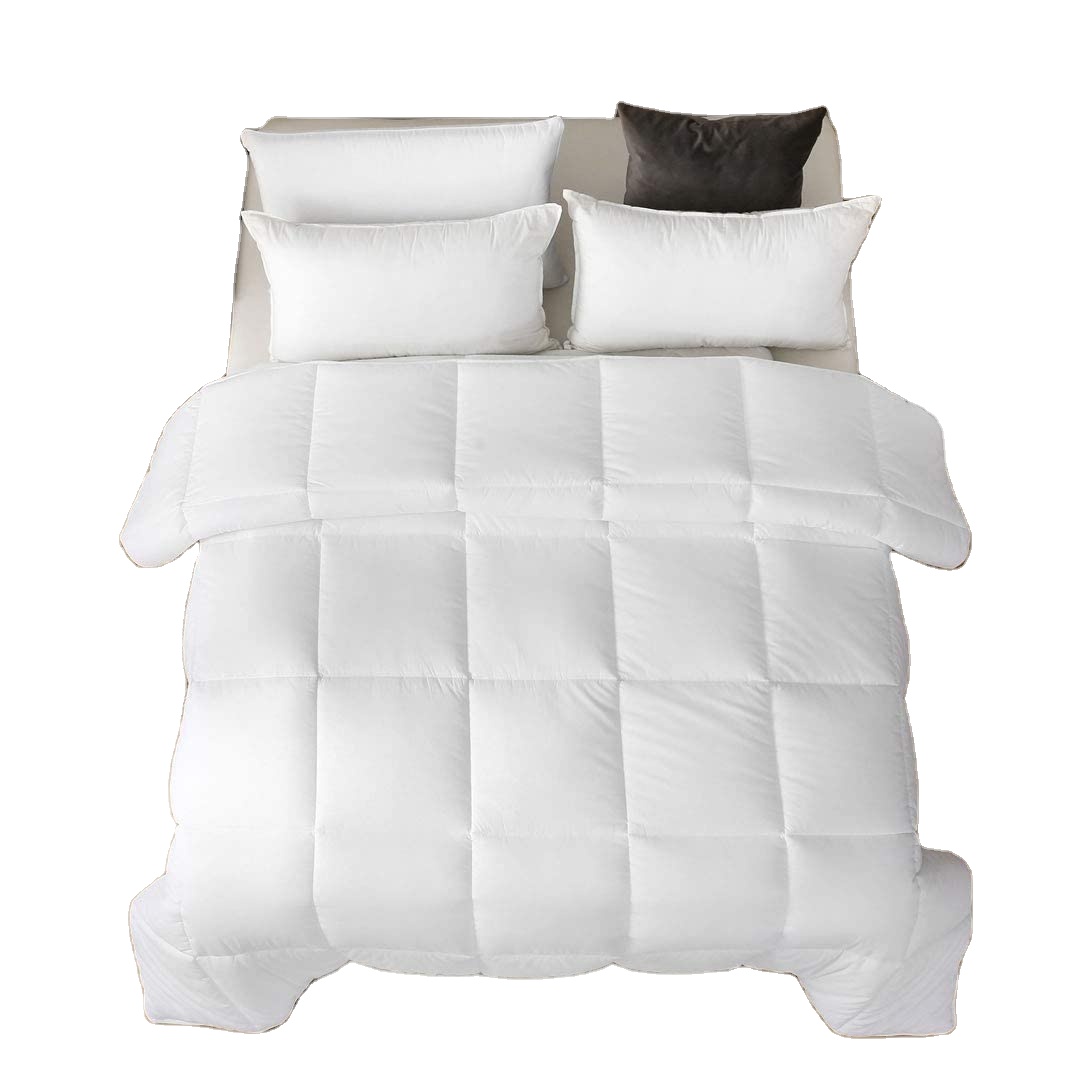 Affordable King Size Microfiber White Bed Quilt Comforter