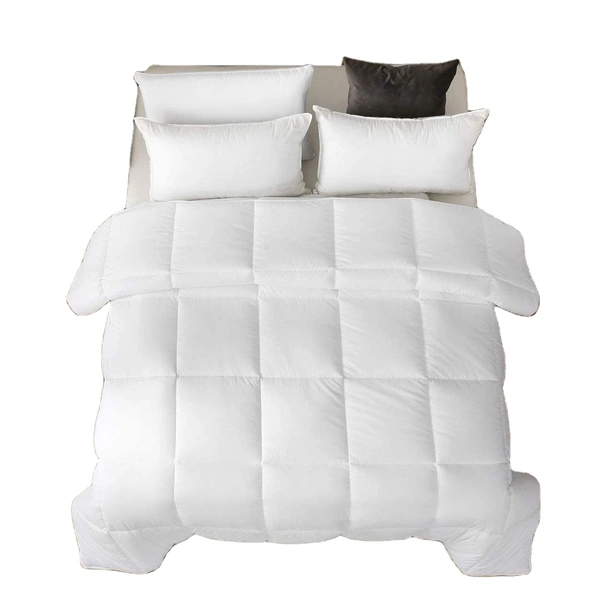 Affordable King Size Microfiber White Bed Quilt Comforter