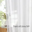 Elegant 96-Inch White Sheer Curtains for Window Treatments