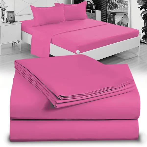 Ultra-Soft Microfiber Double Brushed Sheet Set - Ideal for Split King Beds
