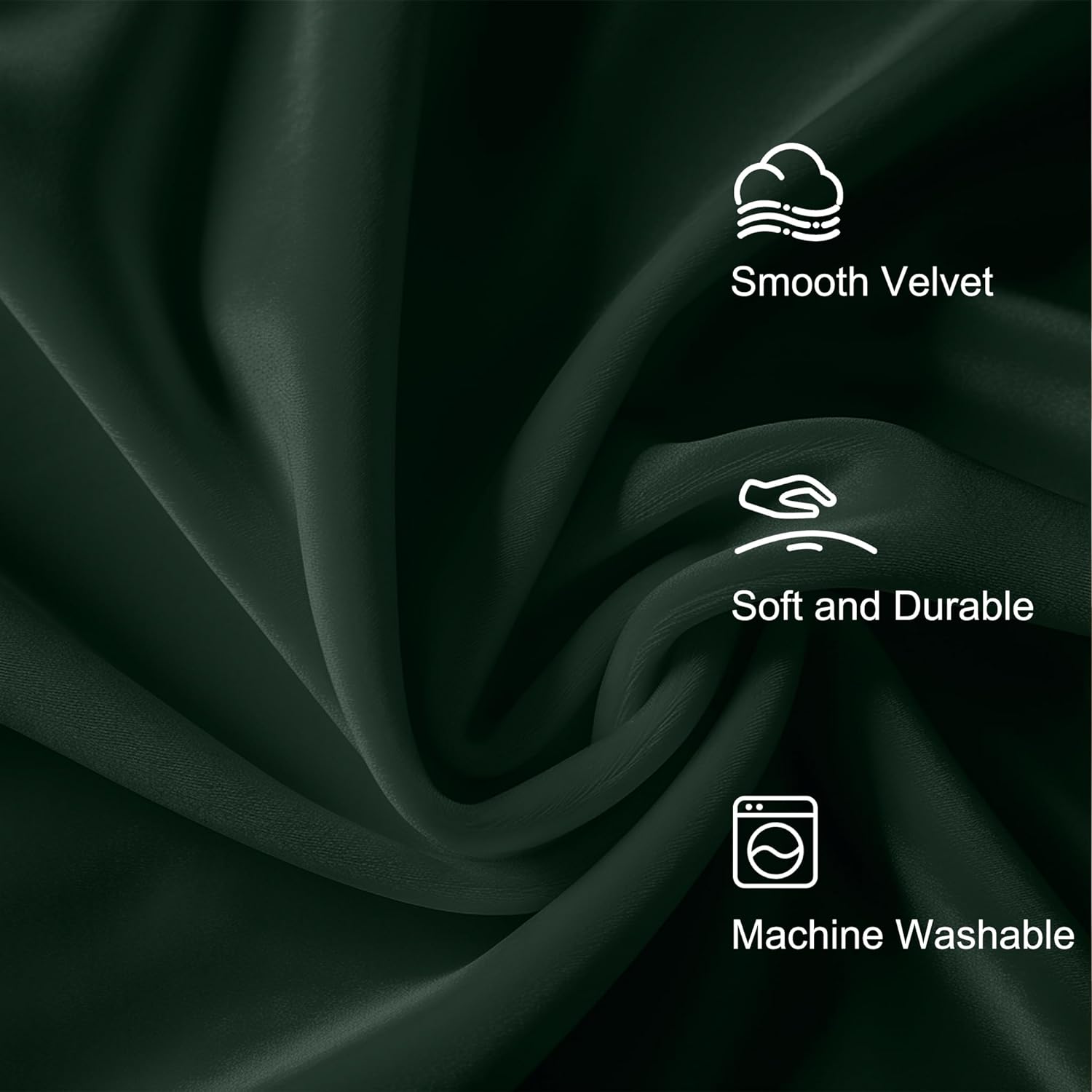 Luxury Emerald Green Velvet Blackout Curtains - Thermal Insulated Drapes
