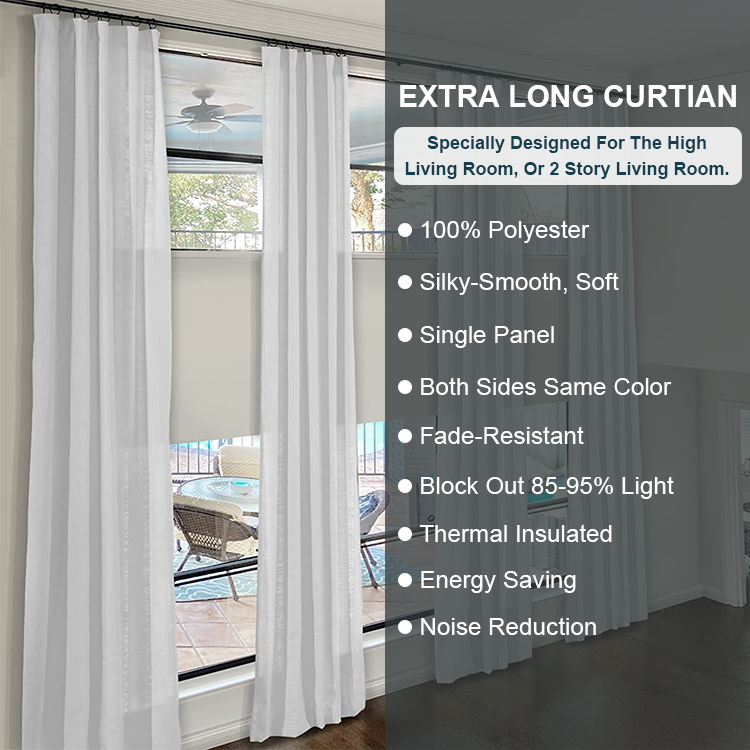 Custom Extra Long Velvet Curtains in Classic Blue for Living Room