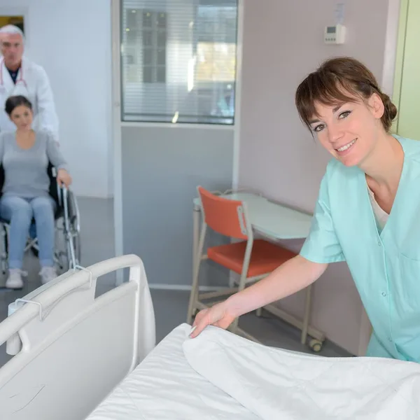 Soft Cotton White Hospital Bed Sheets - Fully Fitted