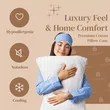 Waterproof 100% Cotton Pillow Protector with Zipper - 20 x 30 Inches
